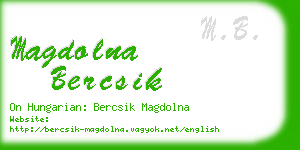 magdolna bercsik business card